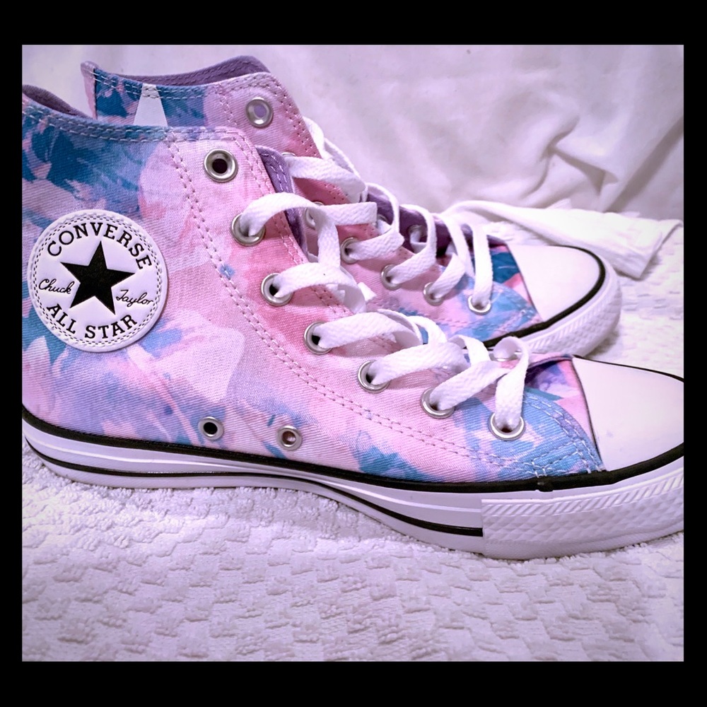 Tie dye high top converse